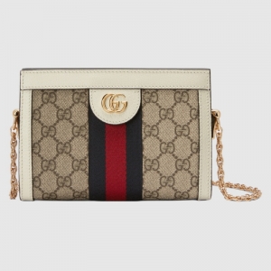 602676 Gucci Ophidia系列迷你肩背包 Gucci女士單肩包 米白色